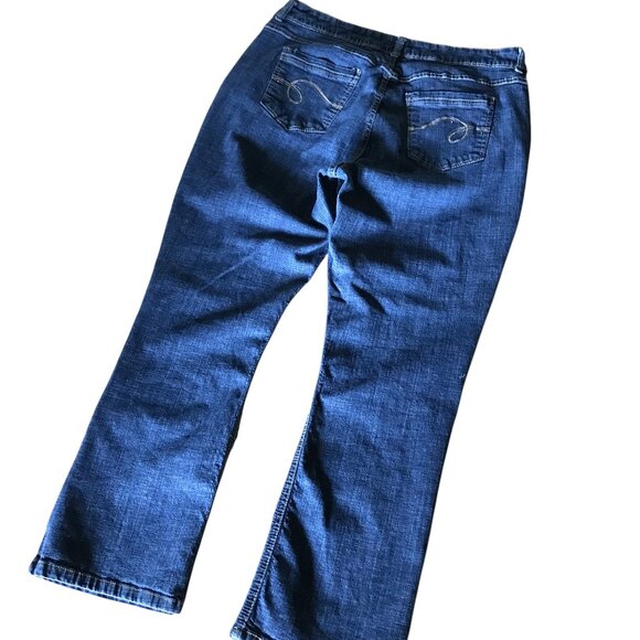 Upcycled Patchwork Jeans: Plus Size 16, Handmade Boho Hippie Grunge Pants - Picture 2 of 10